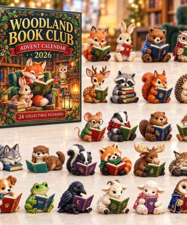 Animal Library Festive Charm Advent — 24-Day Acrylic Animal Charms With Reusable Display Panel, Holiday Countdown 2026 Gift