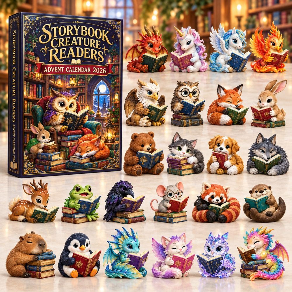 2026 Animal Library Countdown - 24-Day Crochet Advent Calendar With Acrylic Charms, Storybook Animal Collectible Set
