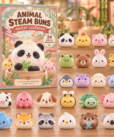 Animal Steam Buns Advent Calendar 2026 - 24-Day Cute Animal Charms Countdown With Acrylic Collectibles, Kids Holiday Gift & Surprise