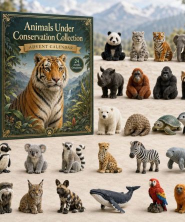 2026 Animals Under Conservation Advent Calendar - 24 Acrylic Wildlife Charms, Eco-Friendly Collector Set Supporting Species Protection
