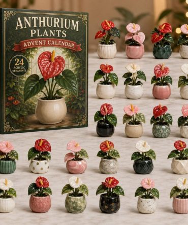 Anthurium Garden 24-Day Floral Countdown Calendar — Acrylic Flower Charms, Botanical Decor & Giftable Holiday Surprise 2026