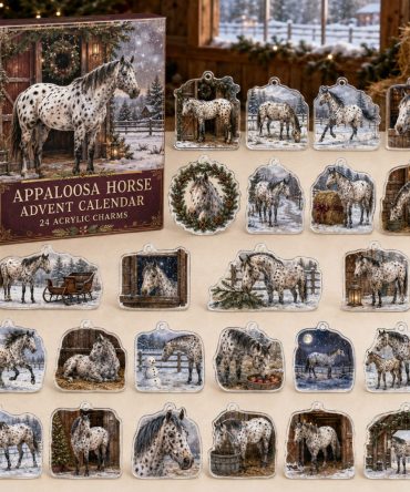 Appaloosa Winter Charm Countdown: 24 Spot-Themed Acrylic Horse Charms - Holiday Gift For Appaloosa Fans, Equestrians & Stable Decor Lovers