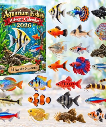 Colorful Aquarium Fish 24-Day Advent Calendar 2026 - Acrylic Charm Countdown For Fish Fans, Tank Accessory Gifts