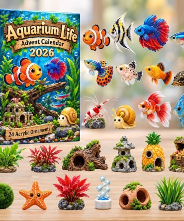 Ocean & Aquarium Life 24-Day Advent Calendar 2026 - Acrylic Charm Surprise For Marine Lovers & Tank Decor Gifts