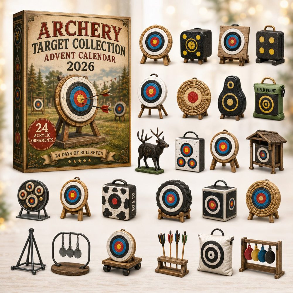 2026 Archery Target Collection 24-Day Countdown - Acrylic Target Charm Advent Calendar, Perfect Gift For Archers & Collectors