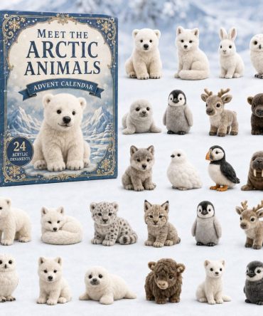 2026 Arctic Animal Holiday Countdown - 24-Day Advent Calendar With Collectible Acrylic Charms, Perfect Kids & Family Gift
