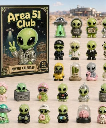 2026 Area 51 Club Alien Advent Calendar - 24 Acrylic Ufo Charms, Sci-Fi Collectible Countdown & Quirky Gift For Space Fans