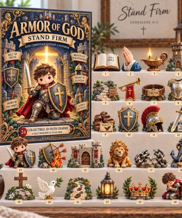 Armor Of God 2026 Spiritual Advent - 24-Day Devotional Countdown With Acrylic Charms, Scripture Reminders