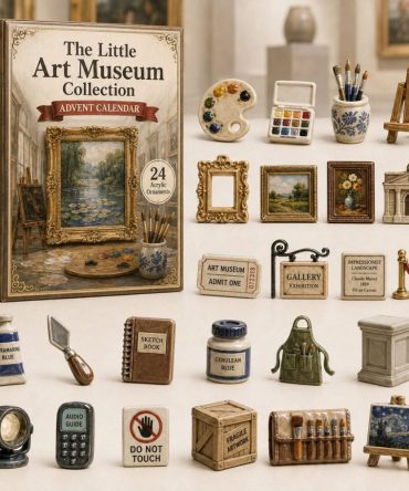 Art Museum Themed 24-Day Holiday Countdown Calendar With Acrylic Charms — Collectible Mini Artifacts & Gift Box, 2026 Edition