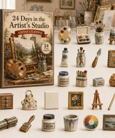 Artist Studio Holiday Countdown Calendar — 24-Day Acrylic Charm Set For Creative Gifts & Home Decor, Limited Edition 2026