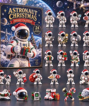 Astronaut 24-Day Acrylic Charm Advent Calendar — 2026 Space-Themed Holiday Countdown, Collectible Nasa-Style Charms