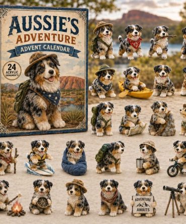 Aussie Dog Adventure 24-Day Advent Calendar 2026 — Outdoor-Themed Australian Dog Acrylic Charms, Fun Gift For Pet Fans