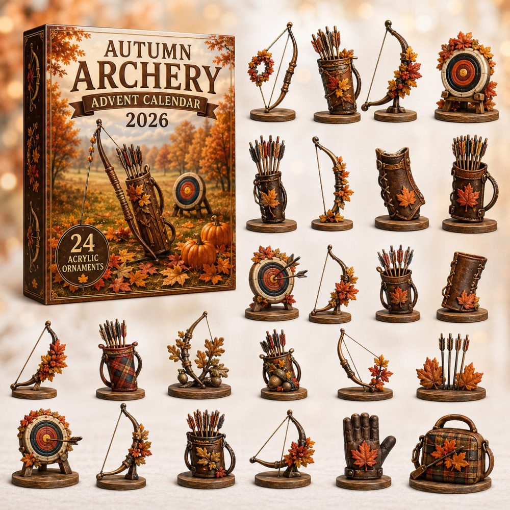 Autumn Archery 2026 Countdown — 24-Day Archer-Themed Advent With Acrylic Charms, Rustic Outdoor-Inspired Fall Gift & Décor