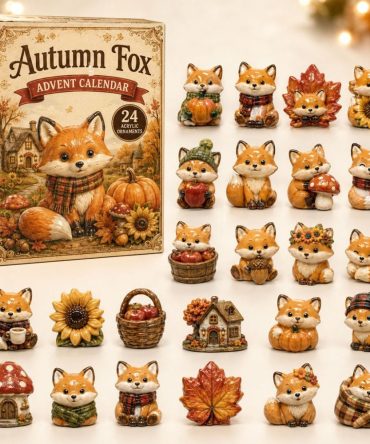 Autumn Fox 2026 Advent Countdown — 24-Day Woodland Fox Acrylic Charm Calendar For Fall Decor, Gifts & Collectibles