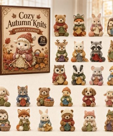 Autumn Knits 2026 Advent Calendar — 24-Day Cozy Knit-Themed Acrylic Charm Countdown For Seasonal Home Decor