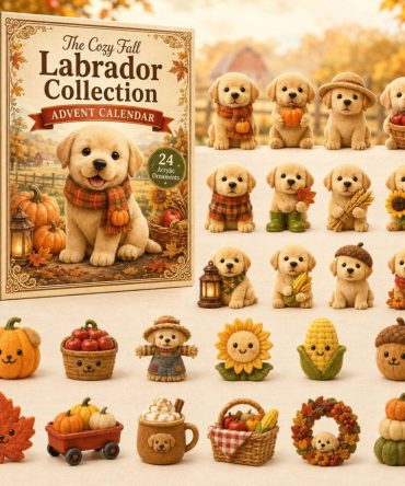 Autumn Labrador Advent Calendar 2026 — 24-Day Dog Lover Countdown With Removable Acrylic Charms For Fall Gifts