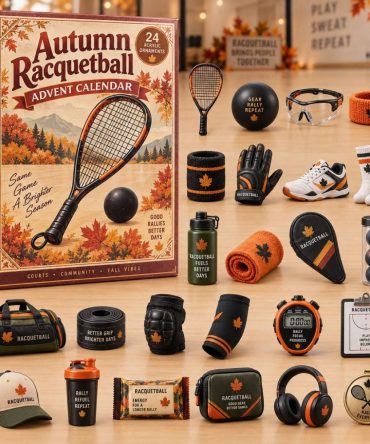 Autumn Racquetball 24-Day Holiday Countdown - Acrylic Charm Collection, Sports-Themed Seasonal Gift For Players