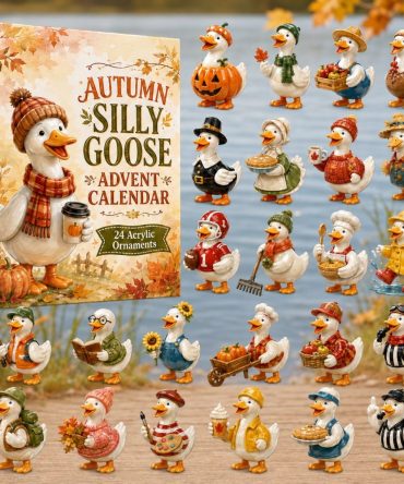 Autumn Silly Goose 24-Day Countdown Calendar With 24 Acrylic Charms — 2026 Playful Fall Decor & Gift For Families And Kids