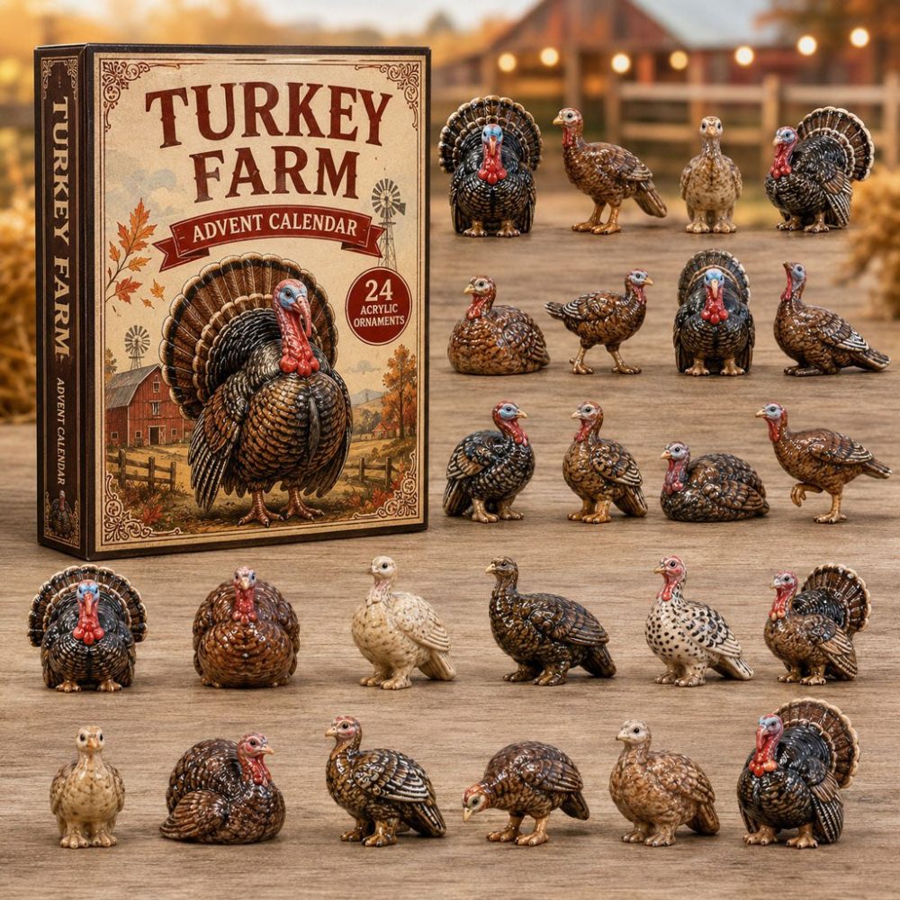 Autumn Turkey 2026 Countdown Calendar — 24-Day Acrylic Charm Advent For Thanksgiving & Fall Holiday Decorations