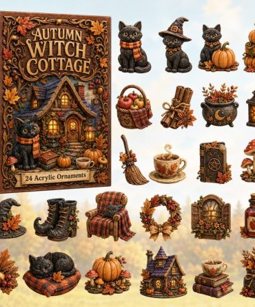 Witch Cottage Brews Advent Calendar 2026 - 24 Acrylic Charms, Mini Potion Bottles & Brew Accessories, Spellcaster Holiday Gift