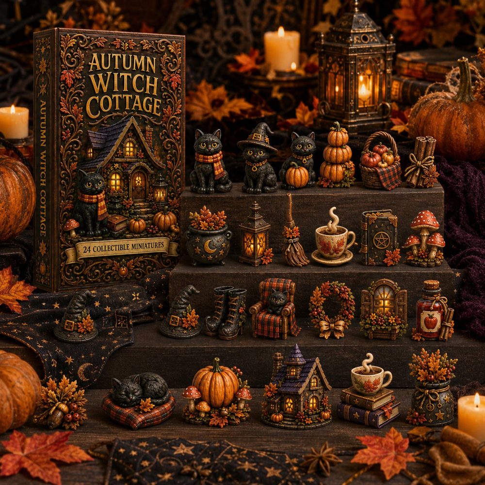 2026 Witch Cottage Twilight 24-Day Advent Countdown — Spooky & Charming Acrylic Charms, Halloween-To-Christmas Collectible Calendar