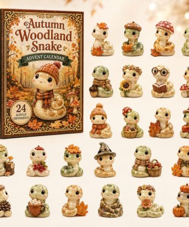 Autumn Woodland Snake Advent Calendar 2026 — 24-Day Nature Countdown With Acrylic Charms For Fall Decor & Gifts