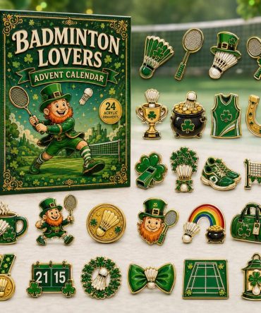 Leprechaun Badminton St. Patrick'S Advent Calendar 2026 — 24 Acrylic Charms, Festive Shuttlecock Gifts For Fans