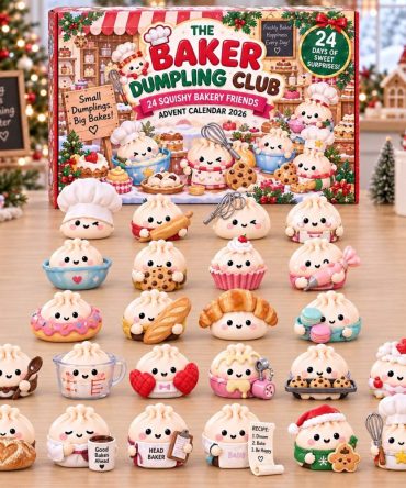 Baker Dumpling Club Advent Calendar 2026 — 24-Day Countdown With Bakery Dumpling Acrylic Charms , Cute Chef Collectible Gift