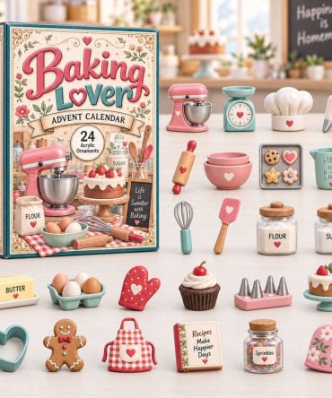 Baking Enthusiast Advent Countdown — 24 Pastry & Kitchen Acrylic Charms, 2026 Calendar Gift For Bakers And Home Chefs