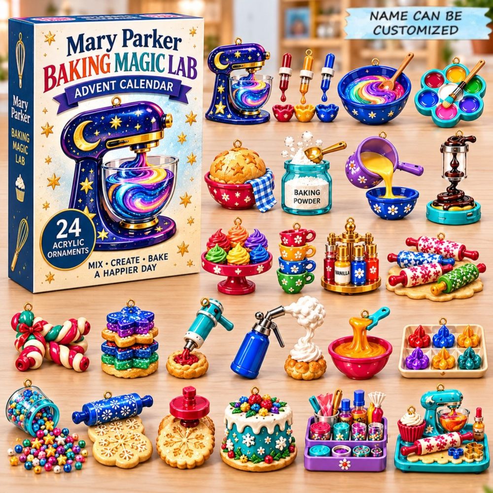 2026 Baking Magic Lab Advent Calendar - 24-Day Pastry Countdown With Acrylic Charms, Creative Baking Experiments & Gift Packaging