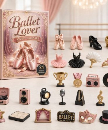 Ballet Lover Holiday Countdown 2026 - 24-Day Advent Calendar With Acrylic Dance Charms, Elegant Gift For Dancers