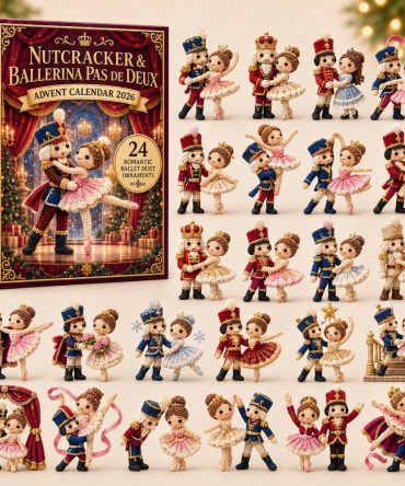 Nutcracker & Ballerina Pas De Deux 24-Day Advent Calendar 2026 - Acrylic Charm Duet Celebrating Ballet Romance, Holiday Gift