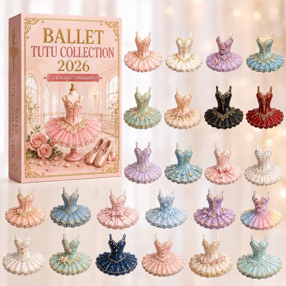 Ballet Tutu Collection Advent 2026 — 24-Day Acrylic Charm Countdown, Elegant Dance-Themed Gift For Dancers & Fans