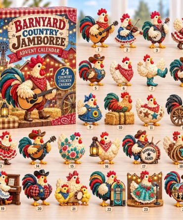 2026 Barnyard Jamboree Festive Countdown — 24 Cute Farm Animal Acrylic Charms & Playful Surprises, Kid-Friendly Holiday Box