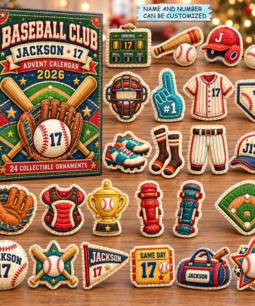 Baseball Club Advent Calendar 2026 – 24-Day Team Spirit Countdown With Acrylic Charms, Perfect Fan & Team Gift