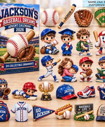 Baseball Dreams 24-Day Advent Calendar 2026 - Acrylic Charm Collection To Inspire Young Players & Coaches, Holiday Gift