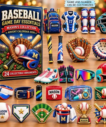 Baseball Game Day Advent Calendar 2026 – 24-Day Countdown With Acrylic Charms, Stadium & Game Icons For Fans