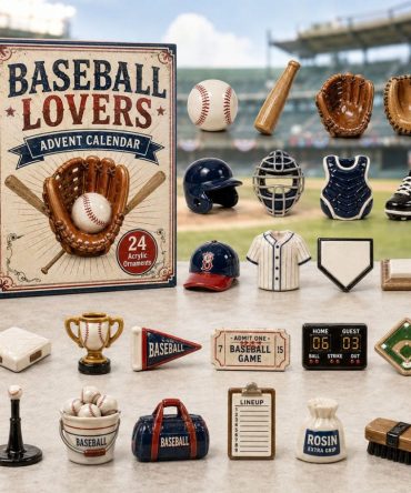 Field Day Baseball Advent 2026 — 24-Day Acrylic Charm Countdown With Ballpark Icons, Collector-Ready Gift For Fans