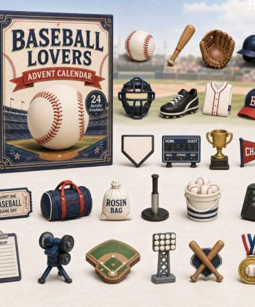 Baseball Gear Countdown 2026 — 24-Day Acrylic Charm Advent Calendar Featuring Equipment Icons, Perfect Gift For Players & Fans