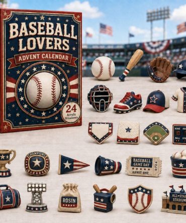 Patriotic Baseball Countdown 2026 — 24-Day Acrylic Charm Advent Calendar, Usa-Themed Baseball Gifts For Fans & Collectors