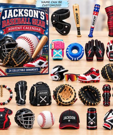 Baseball Player Essentials 24-Day Advent Calendar 2026 - Acrylic Charm Set Of Game-Day Icons & Training Miniatures