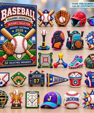 Baseball Training Essentials Advent Calendar 2026 – 24-Day Sports Countdown With Acrylic Charms, Gear & Drills Theme