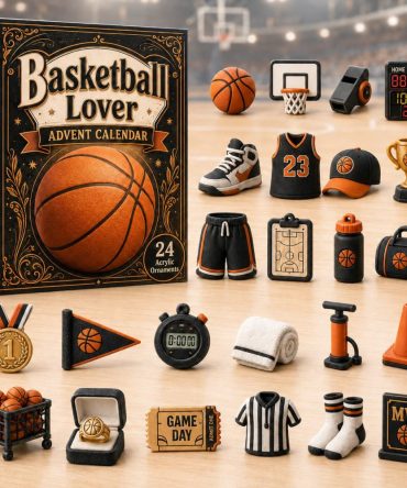 Basketball Lover Surprise Countdown 2026 - 24-Day Advent Calendar With Acrylic Hoops & Player Charms, Gift For Fans