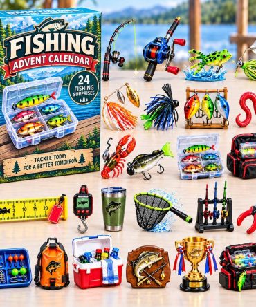 Bass Fishing Tournament Club Advent Calendar 2026 — 24-Day Angler Acrylic Charm Series, Bass Lure & Trophy-Themed Holiday Gift For Fishermen