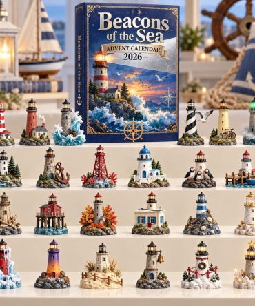 Beacons Of The Sea 24-Day Holiday Advent Calendar With Acrylic Charms — 2026 Lighthouse Countdown & Nautical Gift Decor