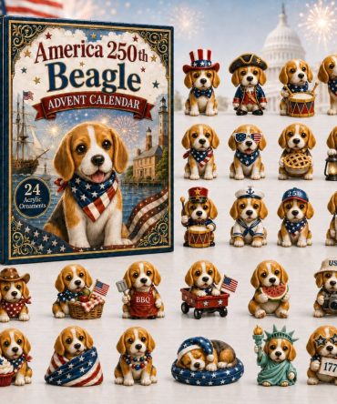 Beagle America 250 Festival Countdown 2026 - 24-Day Patriotic Advent With Acrylic Beagle Charms, Collector Gift