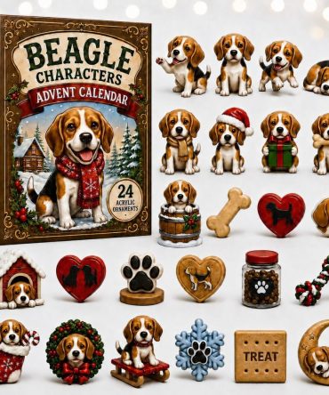 Beagle Character Parade Countdown 2026 - 24-Day Advent Calendar With Acrylic Dog Charms, Playful Gift For Dog Lovers