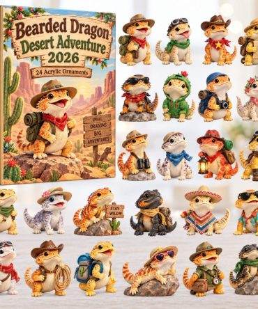 Bearded Dragon Desert Adventure 2026 Countdown — 24 Acrylic Charms, Reptile-Themed Collectibles & Gift For Lizard Lovers