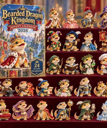 Bearded Dragon Kingdom Advent 2026 - 24 Acrylic Dragon Charms, Fantasy Reptile Countdown Set For Fans & Collectors