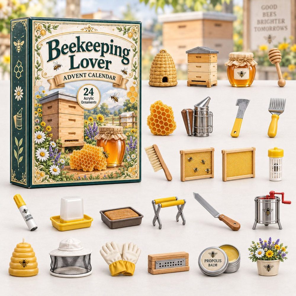 2026 Beekeeping Advent Countdown - 24-Day Apiary-Themed Acrylic Charm Calendar, Charming Gift For Beekeepers & Pollinator Advocates
